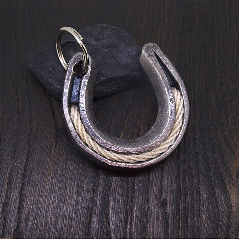 Horseshoe & Horsehair Keyring
